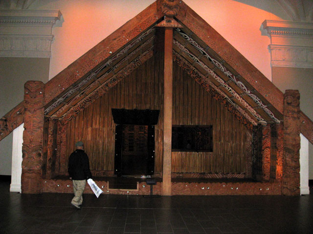 Polynesian Ceremonial House in Auckland Museum. (c) 2008 by Shields Gardens Ltd.  All rights reserved.